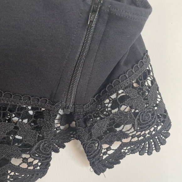 Topshop black crochet crop top bralette size 6 - Picture 10 of 11